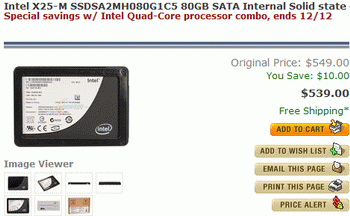 Intel X25- M ssd on retail 